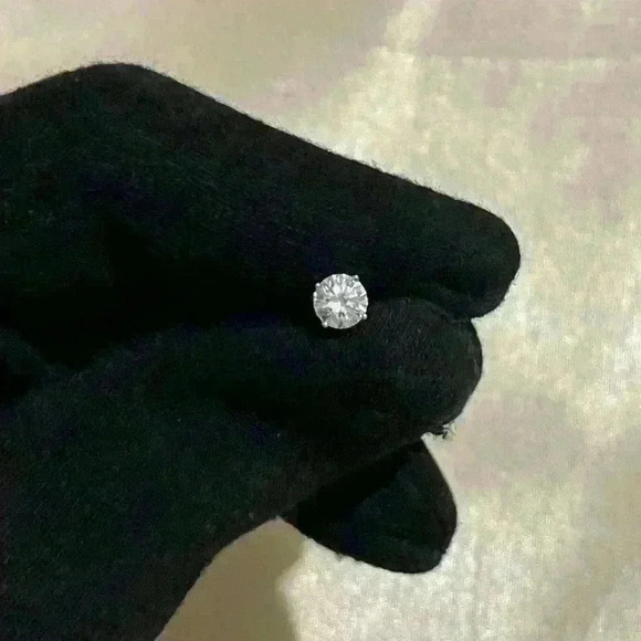 Giani Bernini Cubic Zirconia Solitaire Stud Earrings & Ceramic Trinket Dish - Picture 10 of 11